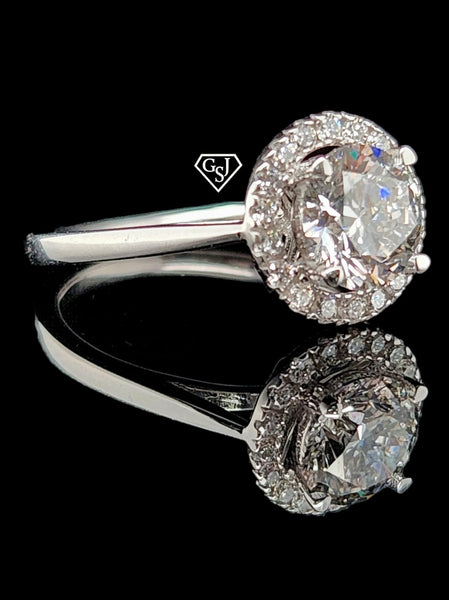 classic engagement ring 10k white gold
