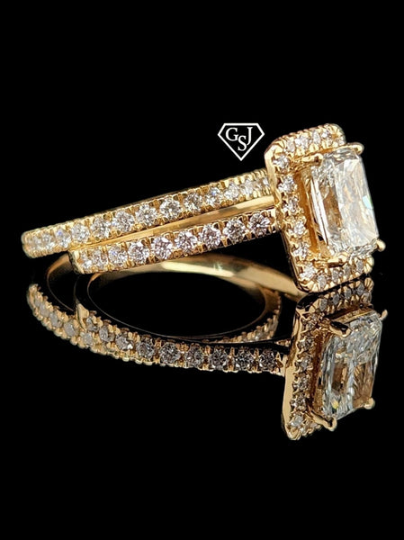 14K gold wedding set