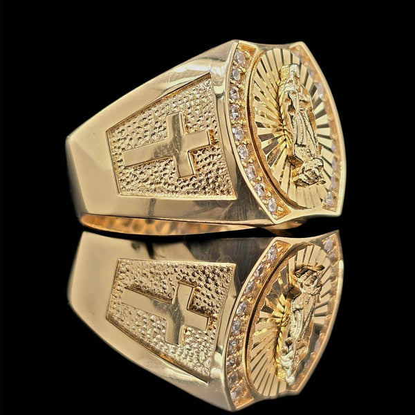 18KT Virgin Mary Gold Signet Ring