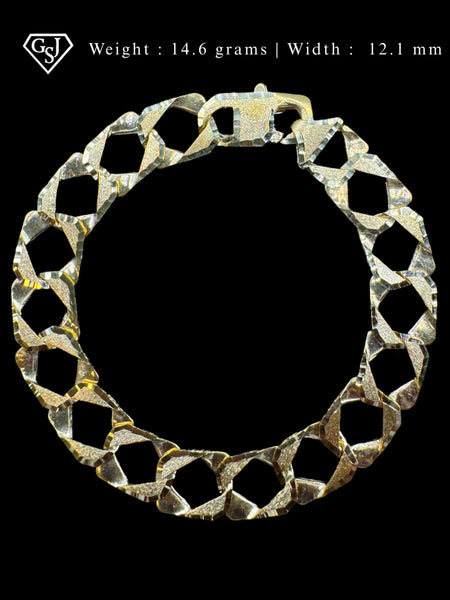 10K Diamond-Cut Bracelet