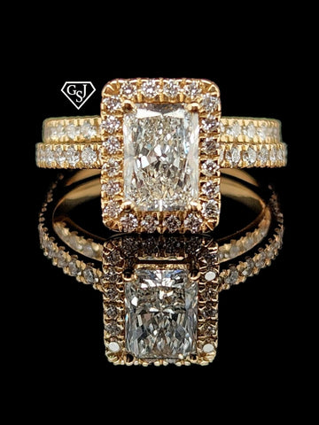 14K gold wedding set