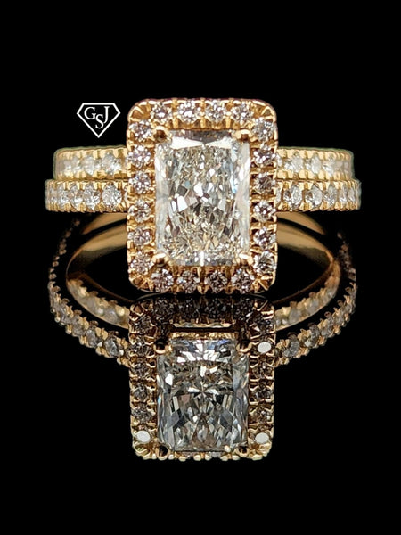 14K gold wedding set