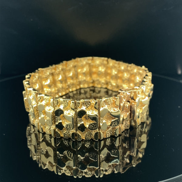 Mens 10k Nugget Bracelet
