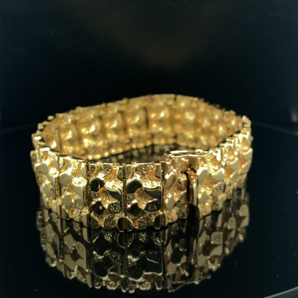 Mens 10k Nugget Bracelet
