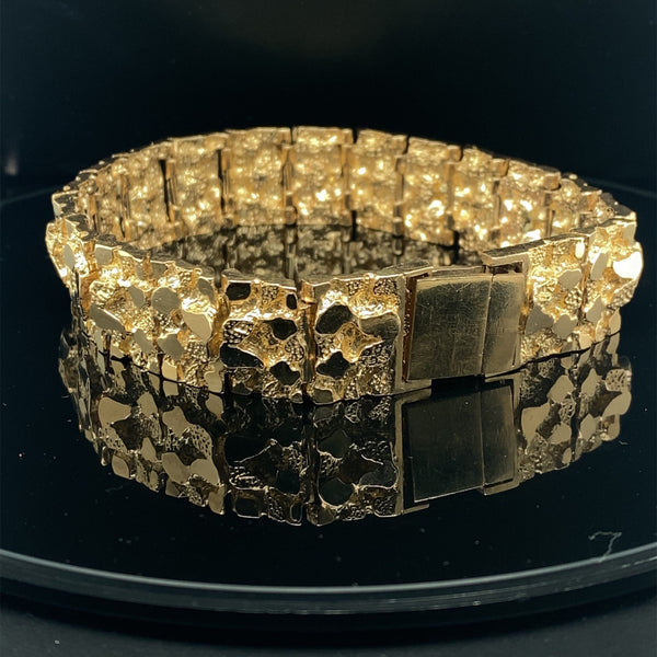 Mens 10k Nugget Bracelet