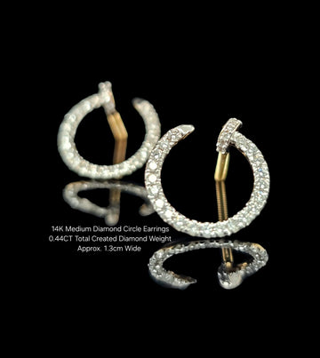 Ladies diamond earrings 14k
