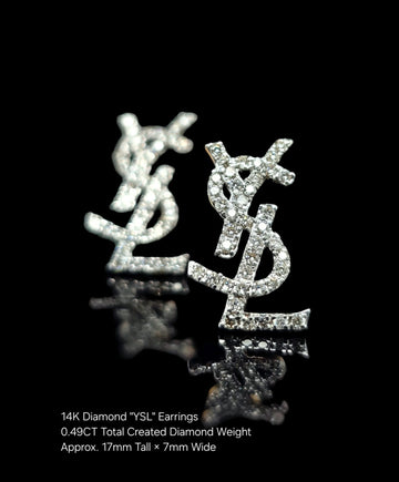 Ysl diamond earrings