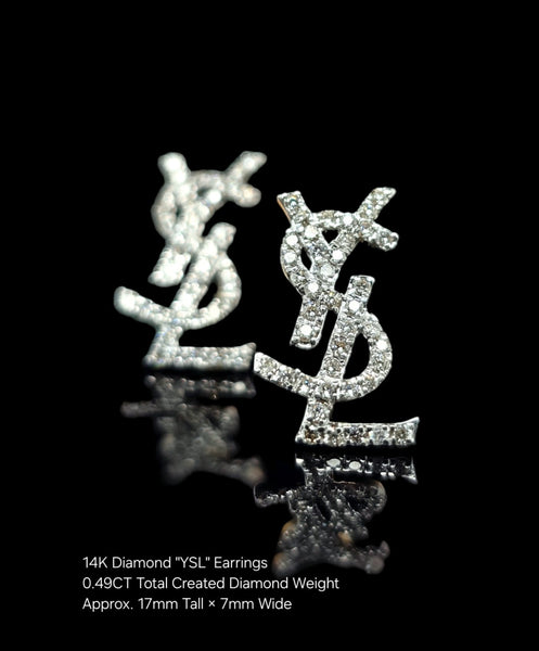 Ysl diamond earrings