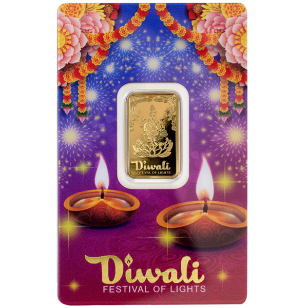 Gold 5 Gram PAMP Diwali Lakshmi Ji Bar .9999