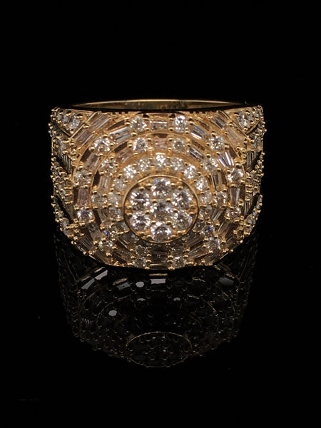 10kt Mens Diamond Baguette Style Ring