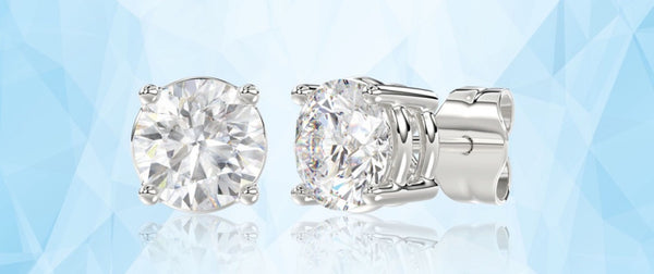 14Kt White Gold VS Quality Diamond Studs .50 carat tdw