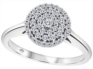 Diamond cluster style ring