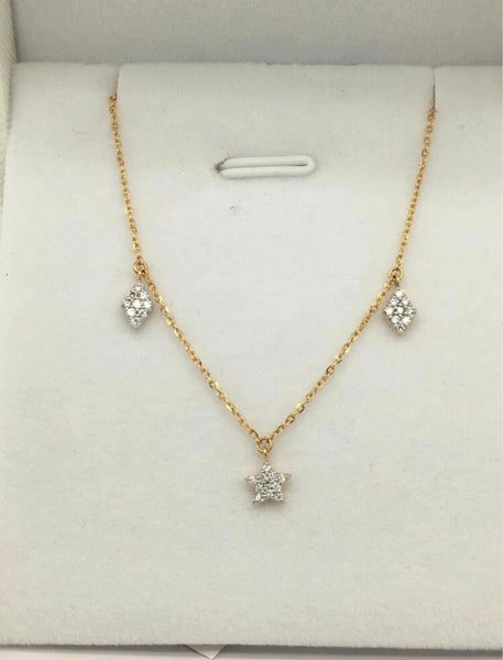Gorgeous star and diamond pendant necklace