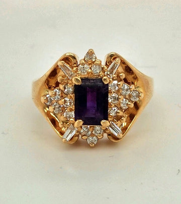 14k amethyst ring