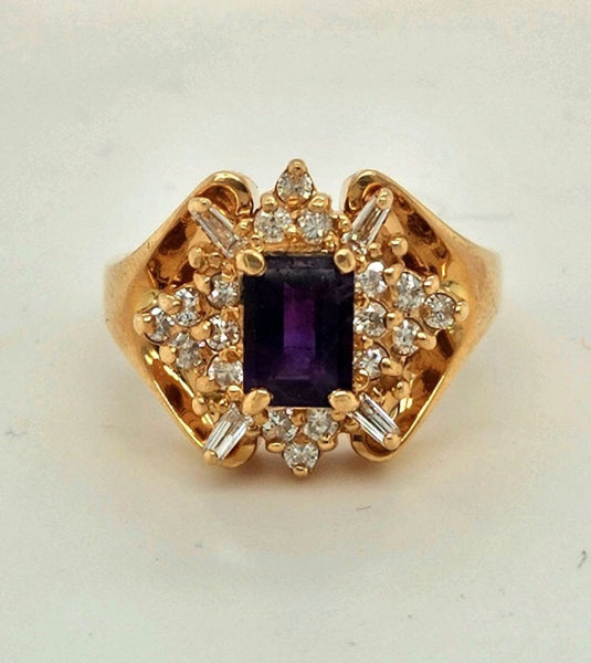 14k amethyst ring
