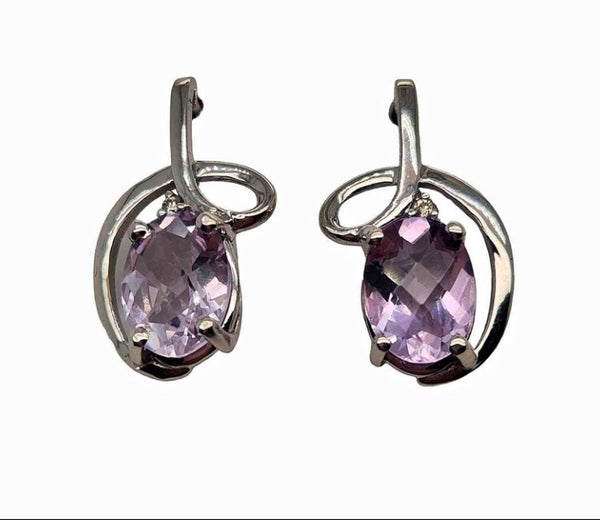 Lavender quartz earrings