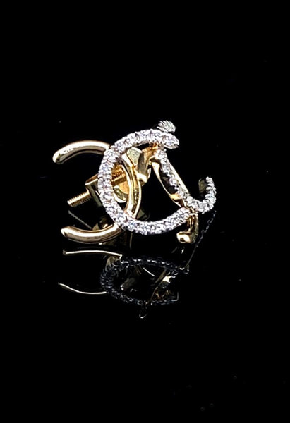 Ch-12E 14K Yellow Gold Designer Earrings