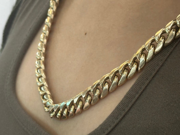 10KT Yellow Gold Miami Cuban Link High Polish Chain