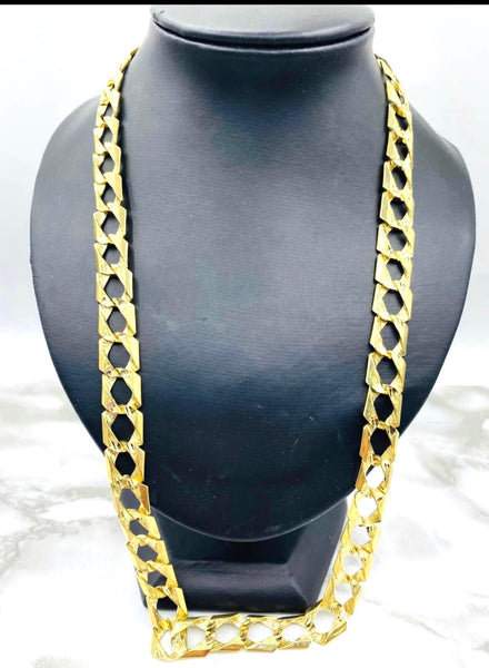 10kt Solid Gold Double Sided Diamond Cut