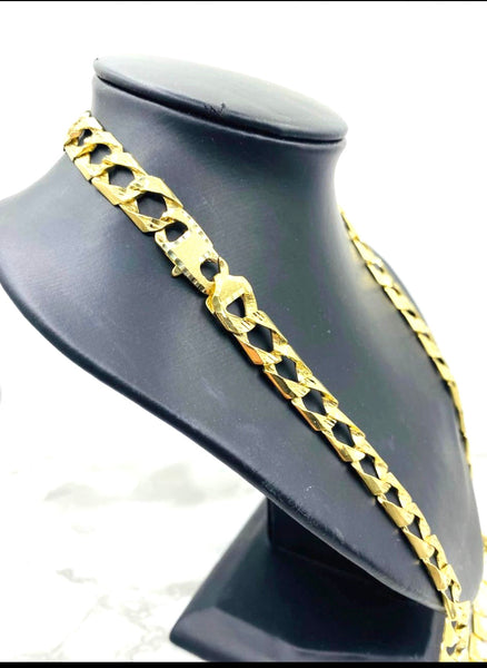 10kt Solid Gold Double Sided Diamond Cut