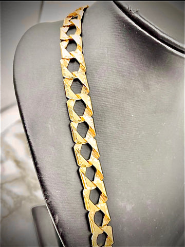 10kt Solid Gold Double Sided Diamond Cut