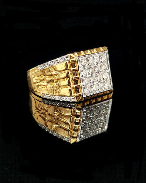 1 Carat Natural Diamond Nugget Style Ring