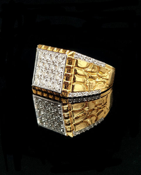 1 Carat Natural Diamond Nugget Style Ring