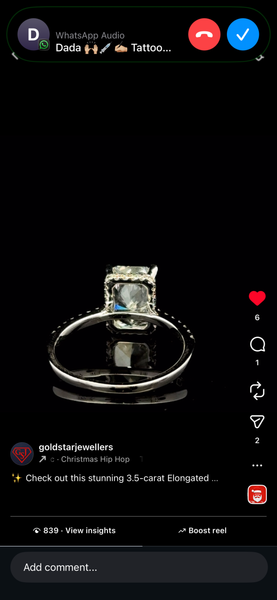 14kt white gold 3.25 carat radiant cut engagement ring