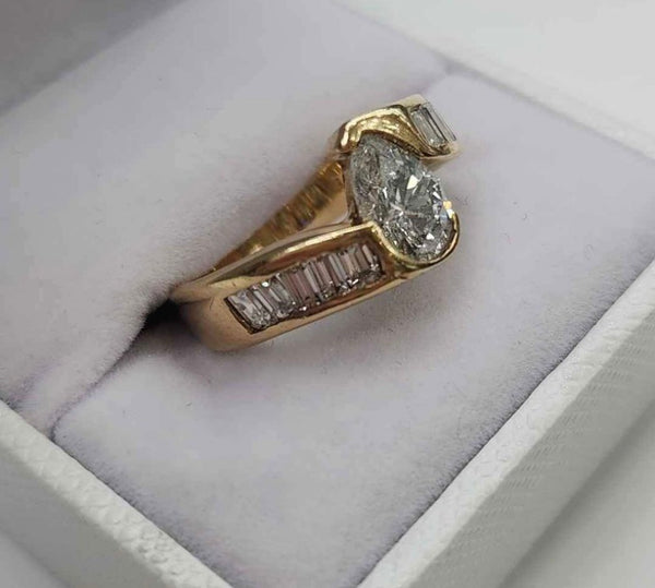 14k gold engagement ring 1.95ct tdw
