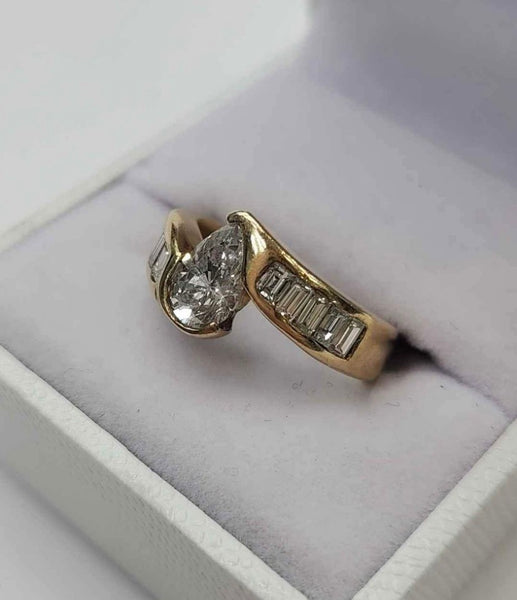 14k gold engagement ring 1.95ct tdw