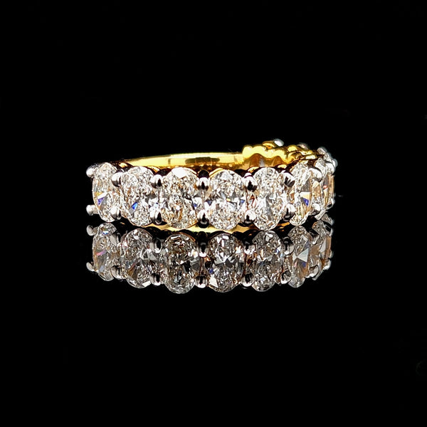 Oval Cut Diamond Wedding Band