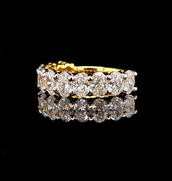 Oval Cut Diamond Wedding Band