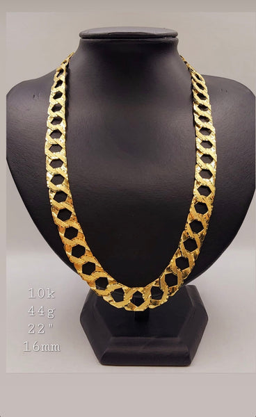10kt Gold Diamond Cut Chain 44g