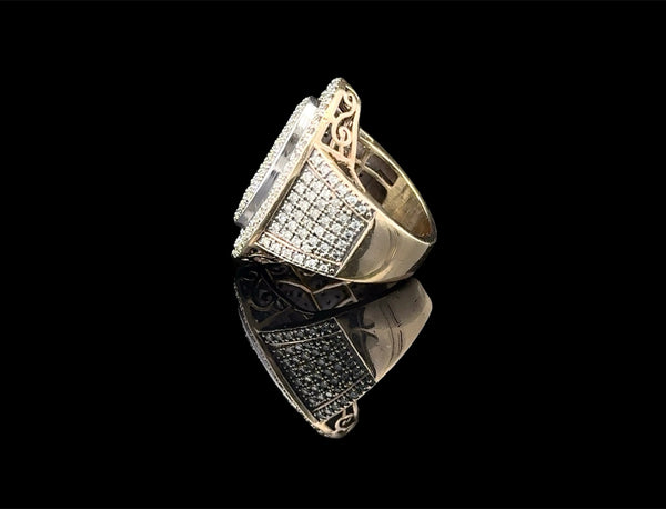 10K Yellow Gold Diamond Melee Ring