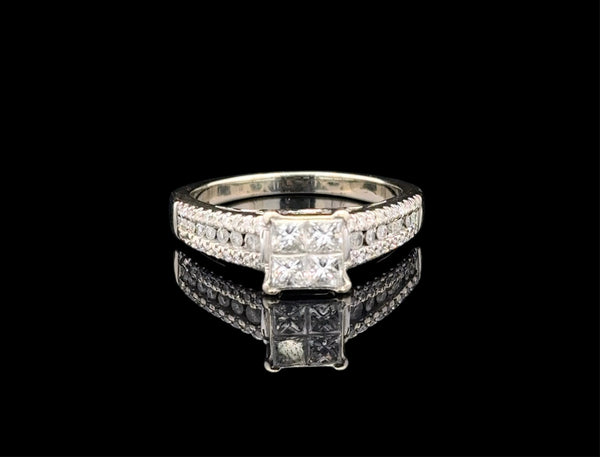 Ladies White Gold Engagement Style Diamond Ring