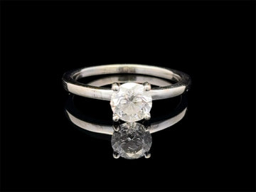 Lady’s 14KT White Gold 4-prong Solitaire Engagement Ring