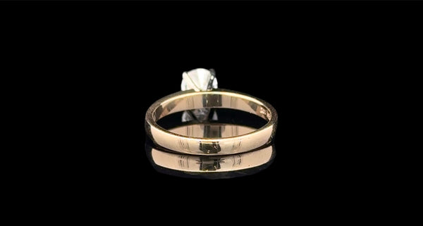 Ladies Yellow & White Gold - Diamond Solitaire Ring