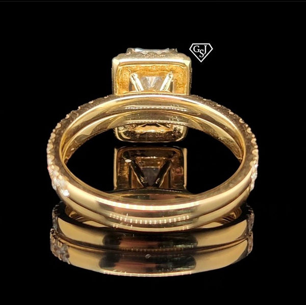 beautiful 14K Wedding Set with a combined lg diamond weight of 2.05CTs.
