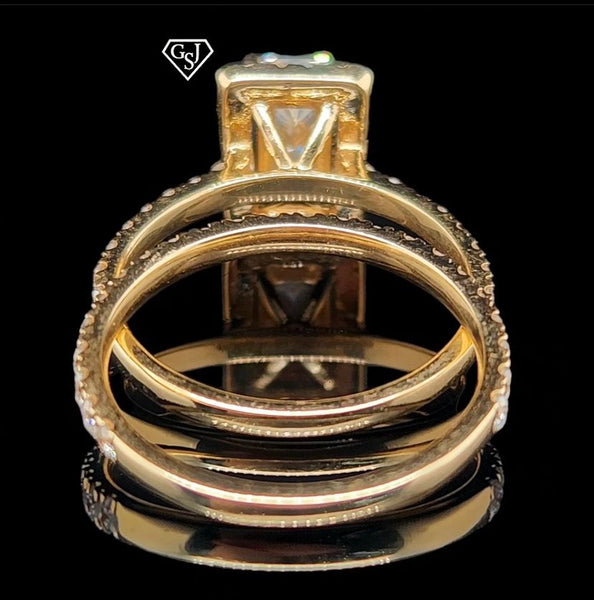 Wedding Set holds a total diamond weight of 2.16CTs