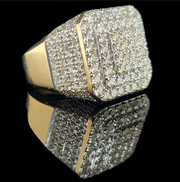 Beautiful mens diamond cluster ring