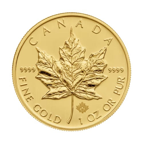 One Oz Gold Maple Leaf 9999