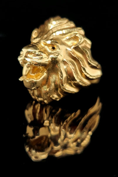 10k GOLD ROARING LION RING