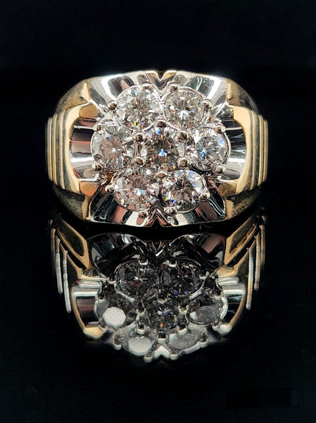 Mens gold and diamond ring