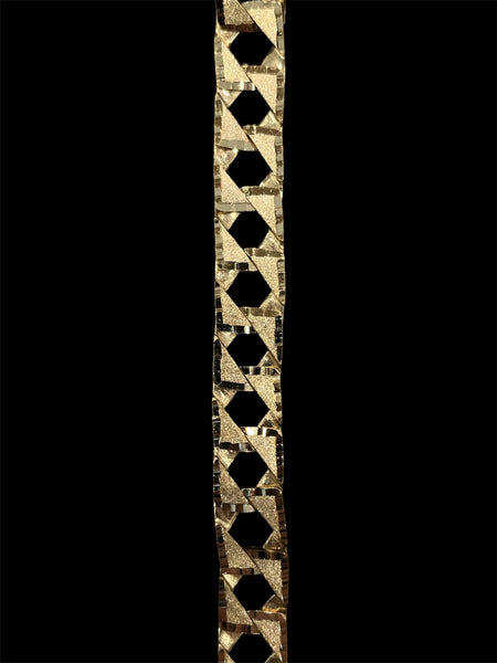 10KT Diamond-Cut Polished Curb-Link Chain Necklace