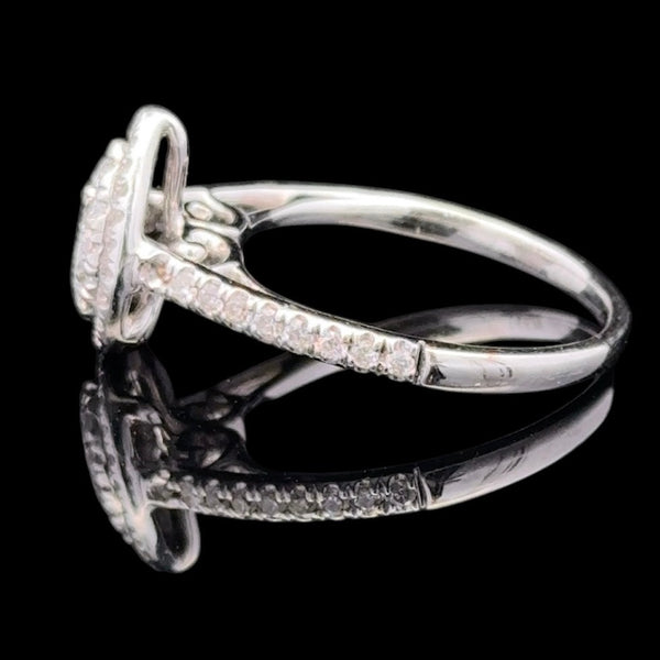 Ladies 14KT White Gold and Princess Diamond Engagement Ring