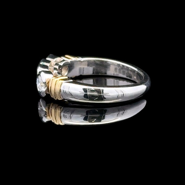 14KT Yellow & White Gold Diamond Ring