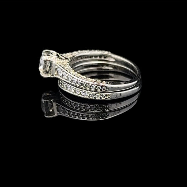 18KT Ladies White Gold & Diamond Engagement Ring Set