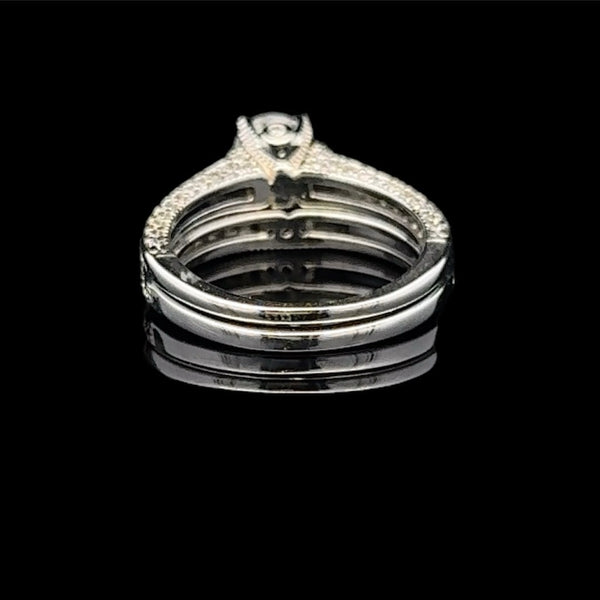 18KT Ladies White Gold & Diamond Engagement Ring Set
