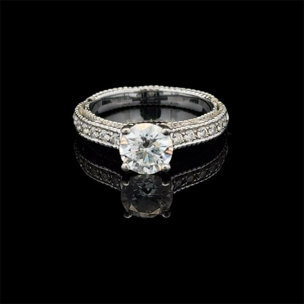 18KT White Gold Ladies Designer Verragio Engagement Ring