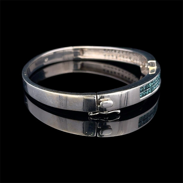 18KT White Gold Ladies Fancy Cut and
Coloured Diamond Bracelet